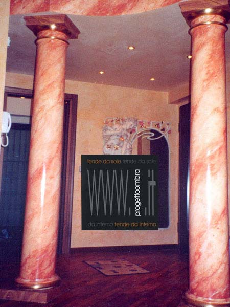 FORTE MA DECISA LA SCELTA ESEMPIO DI FINTE COLONNE MARMORIZZATE CHIAMATECI AL 0258315644